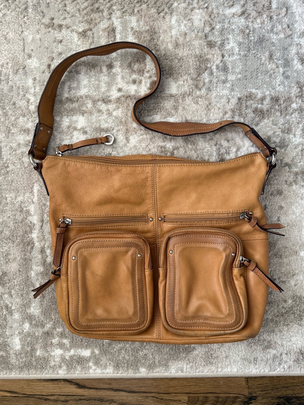Tignanello Tan Leather Handbag